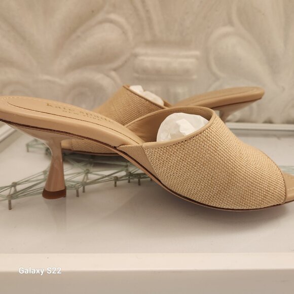 NIB Kate Spade Beige Woven Sandals - Picture 7 of 10